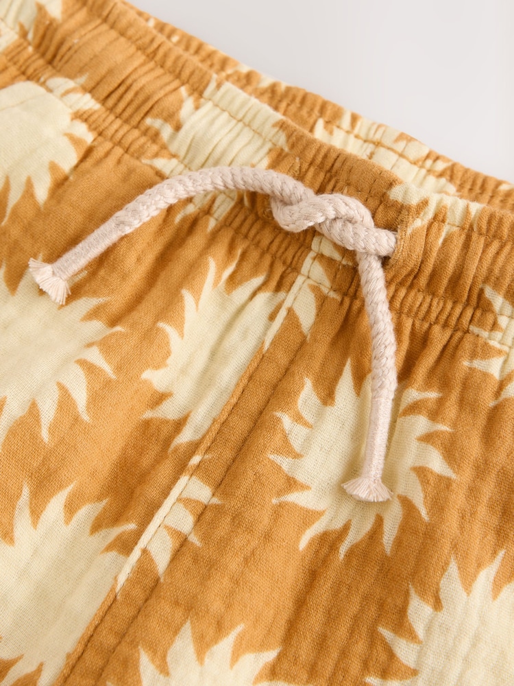 Ochre Yellow Printed Soft Textured Pull On Shorts (3mths-7yrs) - Image 8 of 8 Ochre Yellow Printed Soft Textured Pull On Shorts (3mths-7yrs) - Image 8 of 8