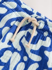 Imprimée bleue - Soft Textured Pull On Shorts (3mths-7yrs) - Image 7 de 8