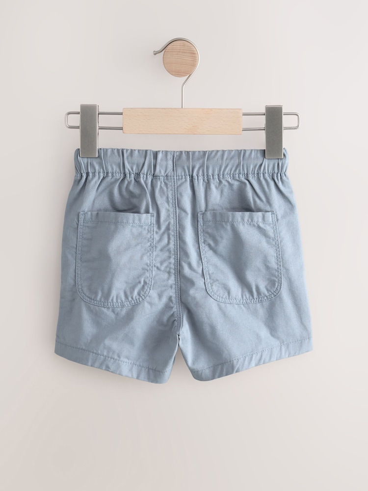 Orange/Sage/Blue Pull On Shorts 3 Pack (3mths-7yrs) - Image 3 of 7
