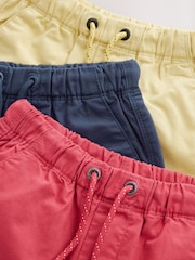 Navy/Red/Yellow Pull On Shorts 3 Pack (3mths-7yrs) - Image 5 of 7