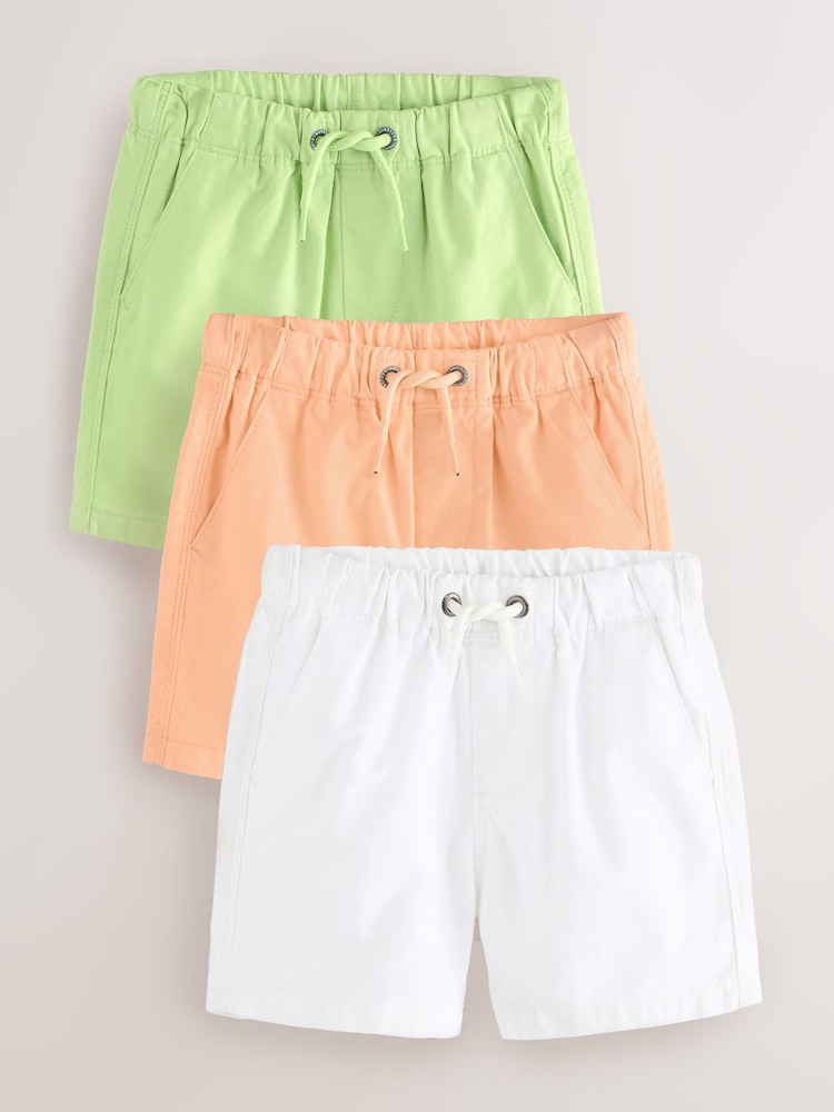 Orange/Green/White Pull On Shorts 3 Pack (3mths-7yrs) - Image 1 of 7