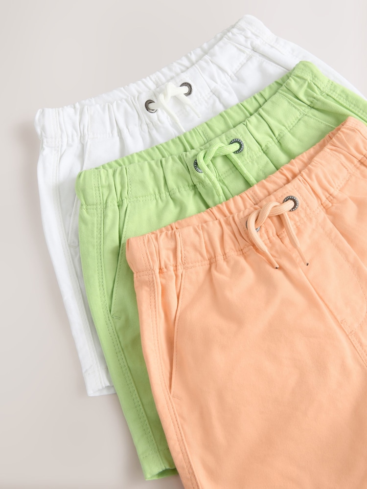 Orange/Green/White Pull On Shorts 3 Pack (3mths-7yrs) - Image 7 of 7