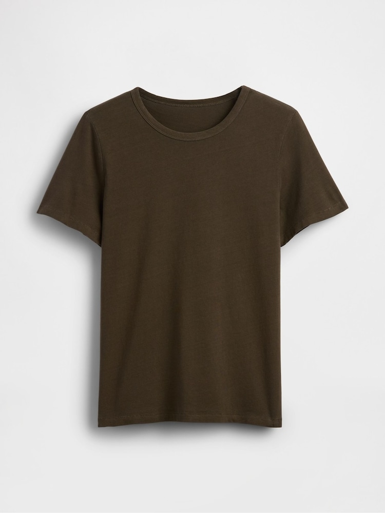Gap Chocolate Brown Vintage Soft Short Sleeve T-Shirt - Image 4 of 4 Gap Chocolate Brown Vintage Soft Short Sleeve T-Shirt - Image 4 of 4