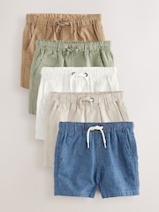 ألوان معدنية - Pull On Shorts 5 Pack (3mths-7yrs) - صورة 1 من 3