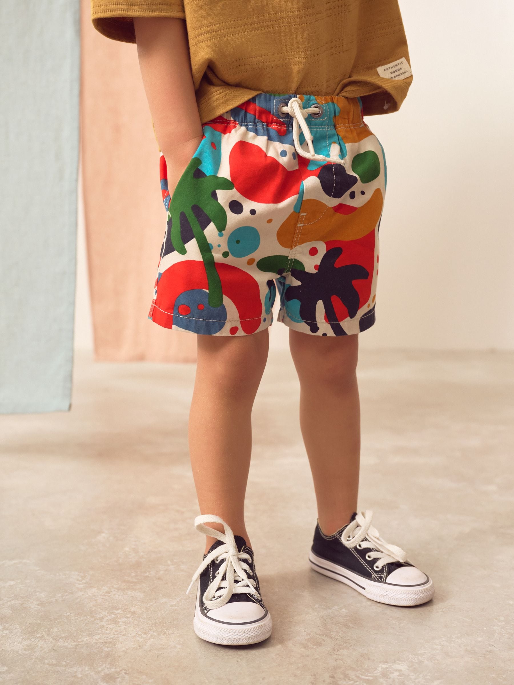 Multi Palm Print Pull On Shorts (3mths-7yrs)