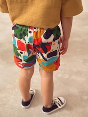 Multi Palm Print Pull On Shorts (3mths-7yrs) - Image 3 of 8