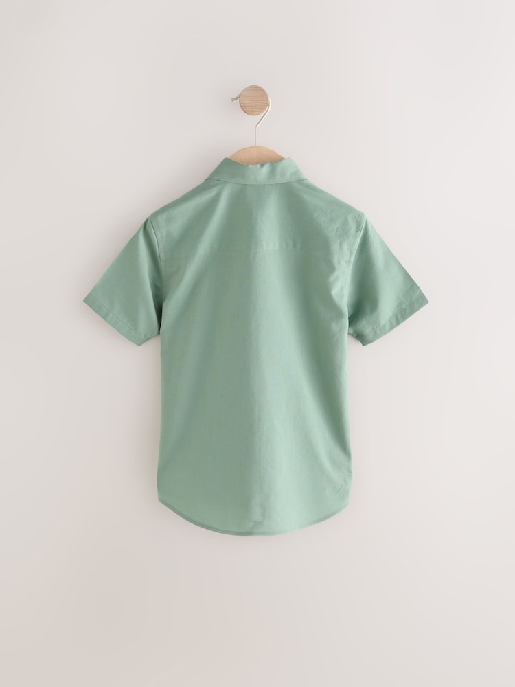 Green 100% Cotton Pima Short Sleeves Shirt - Image 2 of 4