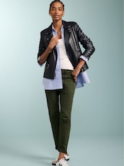 Baukjen Green Oralie Organic Stretch Cotton Cargo Trousers - Image 1 of 5