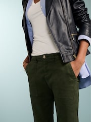 Baukjen Green Oralie Organic Stretch Cotton Cargo Trousers - Image 3 of 5