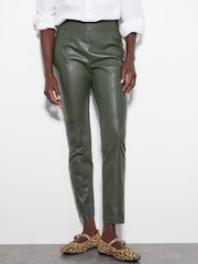 Monsoon Green Paige High Rise Faux Leather Leggings - Image 2 of 5