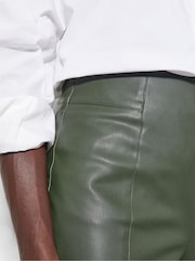 Monsoon Green Paige High Rise Faux Leather Leggings - Image 4 of 5