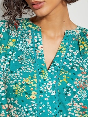 Monsoon Blue Micola Floral Jersey Top - Image 4 of 4