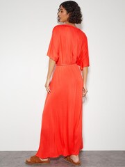 Monsoon Orange Everly Jersey Dress - Image 3 of 4
