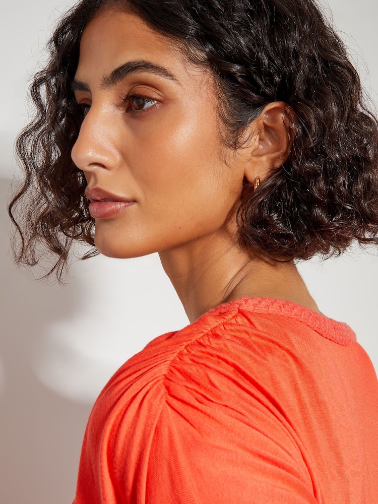 Monsoon Orange Everly Jersey Dress - Image 4 of 4