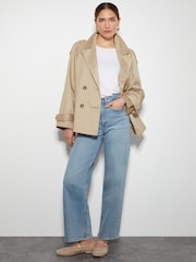 Monsoon Natural Savannah Short Double-Breasted Coat - Image 2 of 5