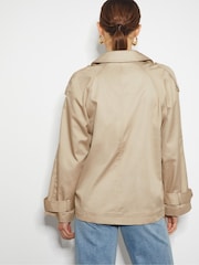 Monsoon Natural Savannah Short Double-Breasted Coat - Image 3 of 5