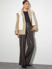 Monsoon Natural Savannah Short Double-Breasted Coat - Image 5 of 5