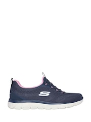 Skechers Blue Dark Summits Trainers - Image 1 of 3