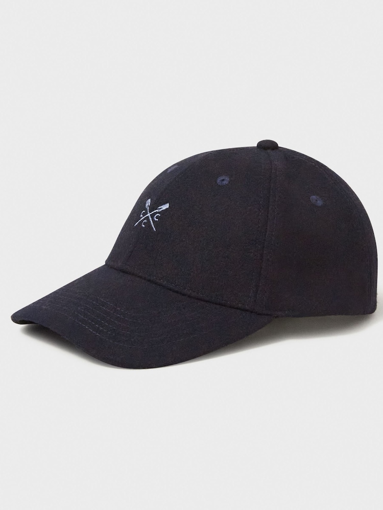 Crew Clothing Company Blue Wool Blend Cap - Image 2 of 3 Crew Clothing Company Blue Wool Blend Cap - Image 2 of 3
