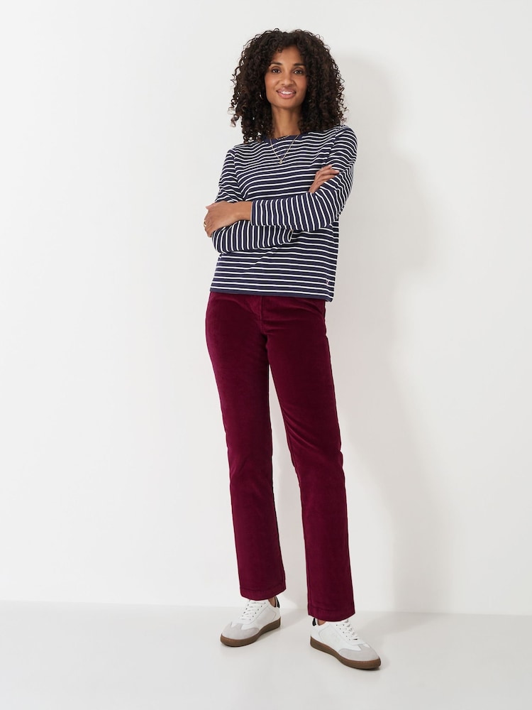 Crew Clothing Company Red Cord Tapered Trousers - Image 1 of 4