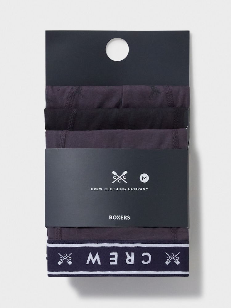 Crew Clothing Company Grey Jersey Boxers 3 Pack - Image 2 of 2