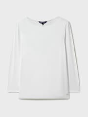 Crew Clothing White Jemma Boat Neck Top - Image 5 of 5