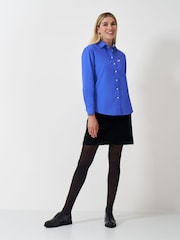 Crew Clothing Blue Poplin 100% Cotton Shirt - Image 3 of 5