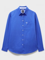 Crew Clothing Blue Poplin 100% Cotton Shirt - Image 5 of 5