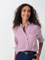 Crew Clothing Red Poplin 100% Cotton Shirt - Image 1 of 5