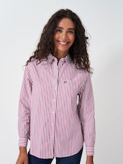 Crew Clothing Red Poplin 100% Cotton Shirt - Image 2 of 5