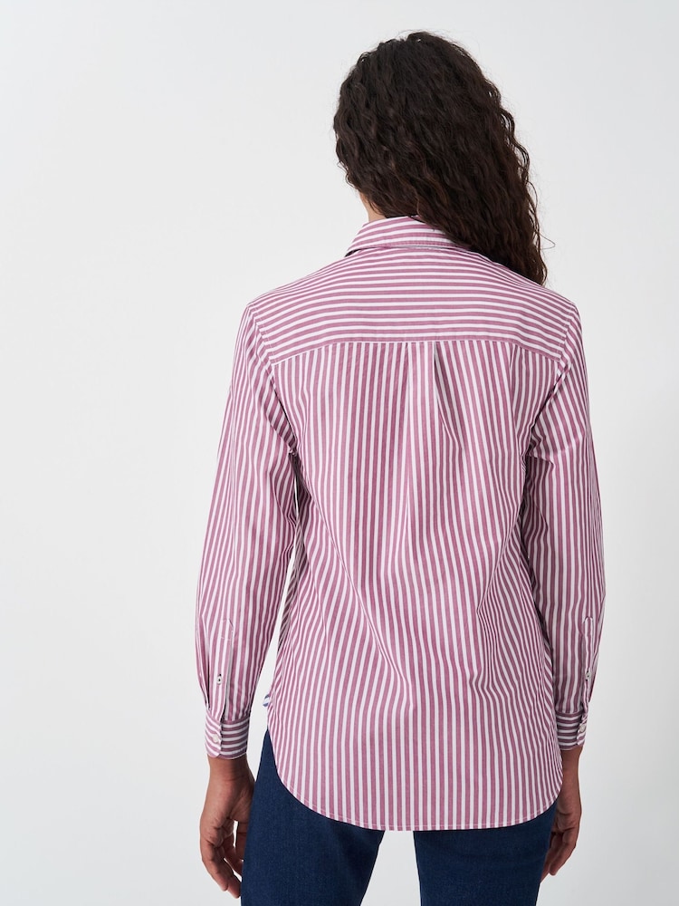 Crew Clothing Red Poplin 100% Cotton Shirt - Image 3 of 5