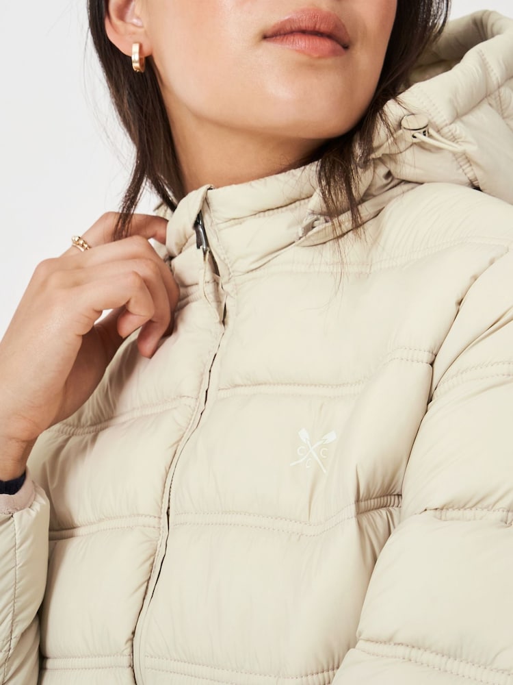 Crew Clothing Natural Lightweight Padded Coat - Image 4 of 5