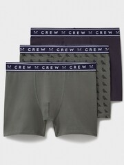 Crew Clothing Company Green Jersey Boxers 3 Pack - Image 1 of 2