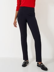 Crew Clothing Black Ponte Slim Leg Trousers - Image 3 of 5