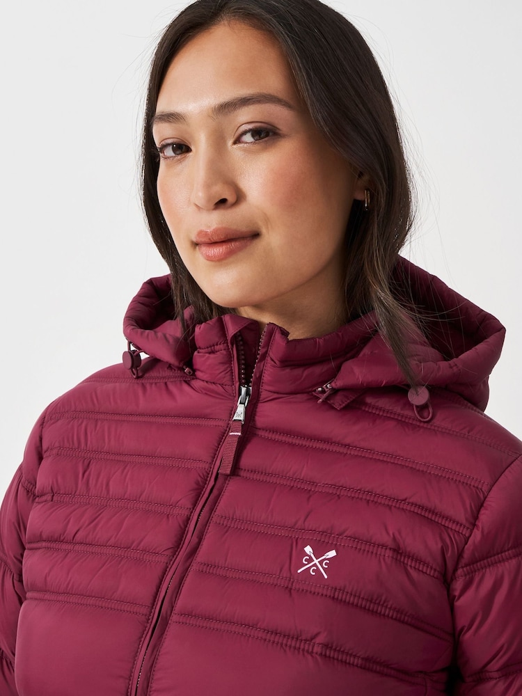 Crew Clothing Company Red Lightweight Padded Jacket - Image 4 of 5
