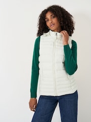 Crew Clothing Natural Cream Lightweight Hooded Gilet - Image 1 of 5