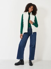 Crew Clothing Natural Cream Lightweight Hooded Gilet - Image 3 of 5