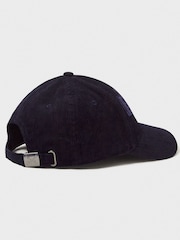 Crew Clothing Company Blue 100% Cotton Cord Cap - Image 3 of 3