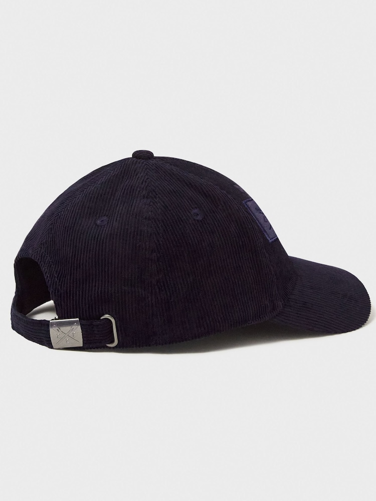 Crew Clothing Company Blue 100% Cotton Cord Cap - Image 3 of 3
