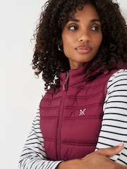 Crew Clothing Red Lightweight Hooded Gilet - Image 4 of 5