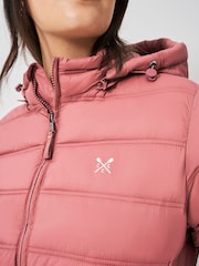 Crew Clothing Pink Lightweight Padded Coat - Image 4 of 5