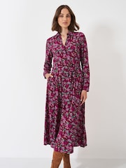 Crew Clothing Red Sienna Tie Waist Shirt Dress - Image 3 of 5