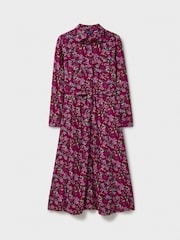 Crew Clothing Red Sienna Tie Waist Shirt Dress - Image 5 of 5