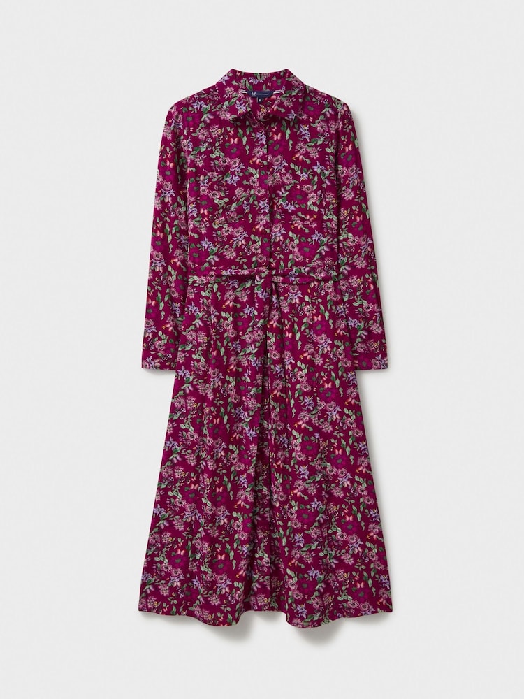 Crew Clothing Red Sienna Tie Waist Shirt Dress - Image 5 of 5