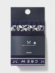 Crew Clothing Company Blue White Jersey Boxers 3 Pack - Image 2 of 2