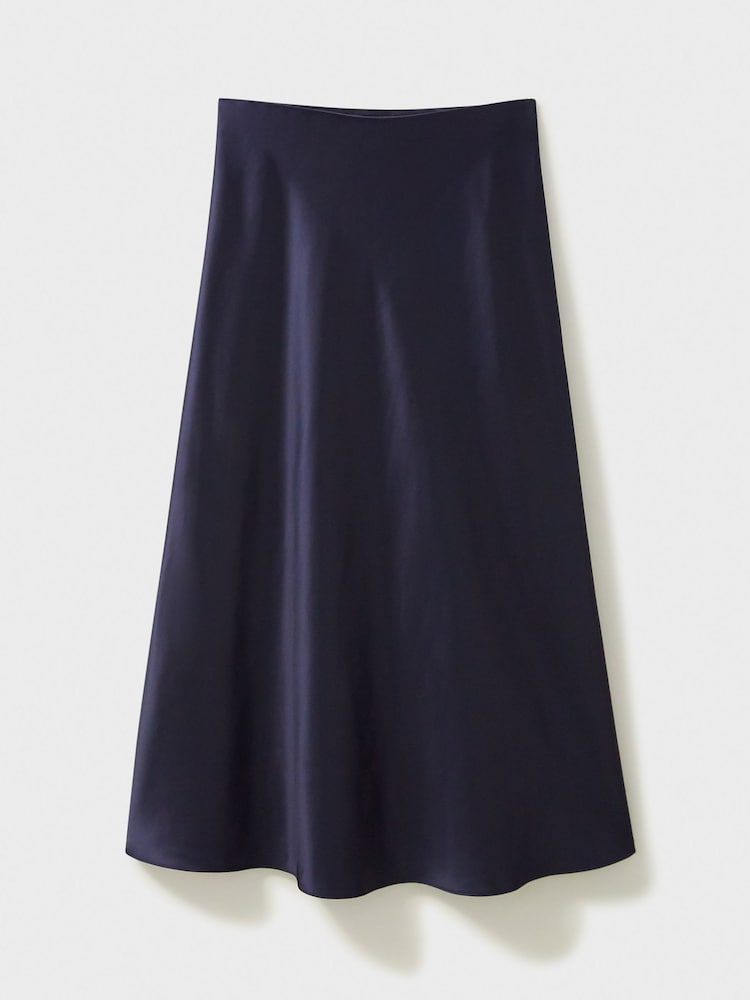 Crew Clothing Company Blue Rowen Satin Midi Slip Skirt - Image 9 of 9 Crew Clothing Company Blue Rowen Satin Midi Slip Skirt - Image 9 of 9
