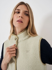 Crew Clothing Natural Borg Gilet - Image 7 of 8