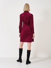Crew Clothing Red Elsie Cord Shirt Dress - Image 2 of 6