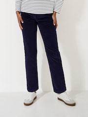Crew Clothing Company Blue Corduroy Tapered Trousers - Image 2 of 4