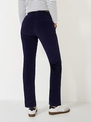 Crew Clothing Company Blue Corduroy Tapered Trousers - Image 3 of 4